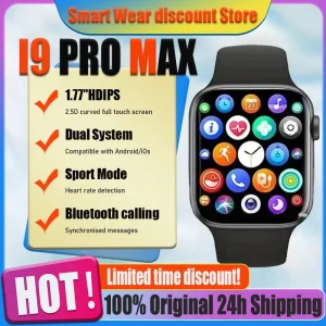 New I9 Pro Max Metal Strap Original Smart Watch for Men Series 9 Phone Call Custom Watch Face Sport for Women Man Gift Wearable